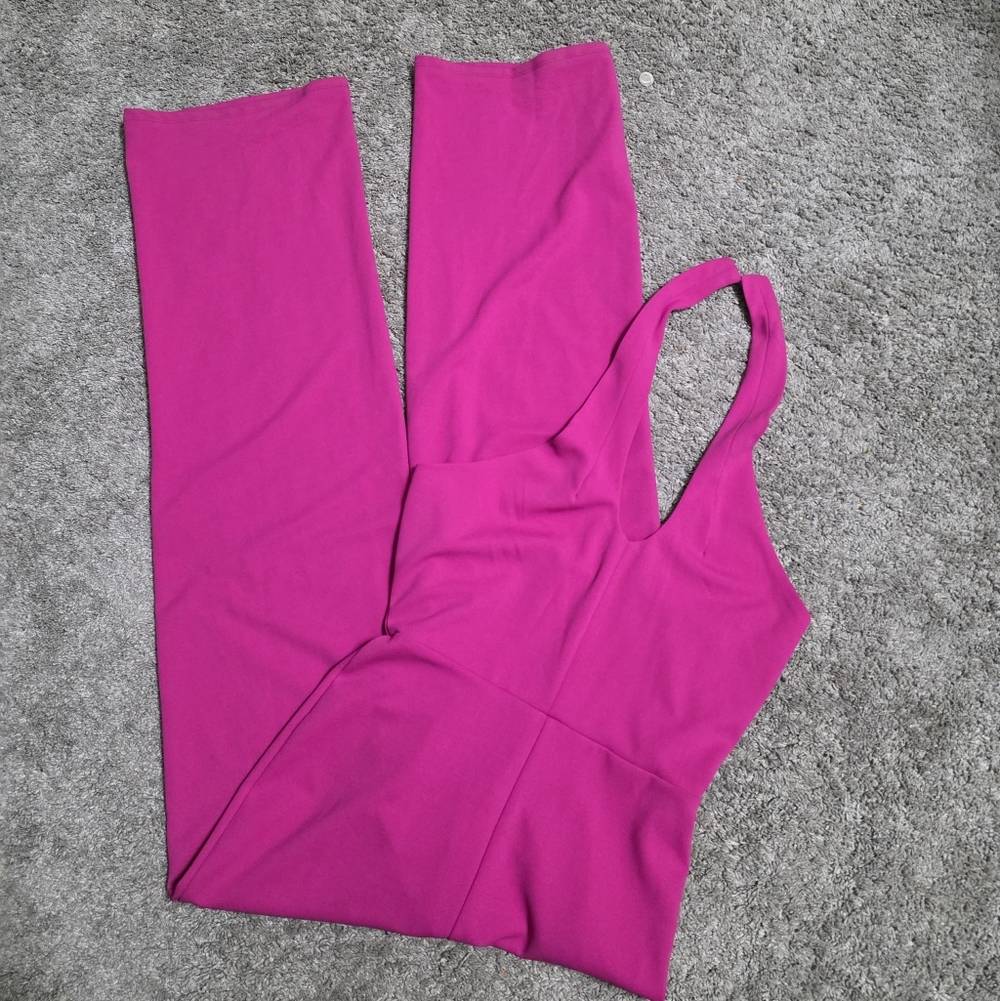 VENUS Fuchsia Halter Jumpsuit